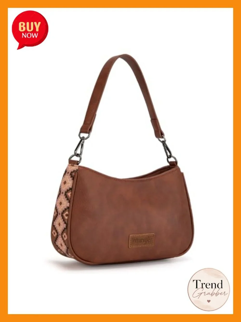 Aztec Hobo Crossbody Purse with Detachable Strap